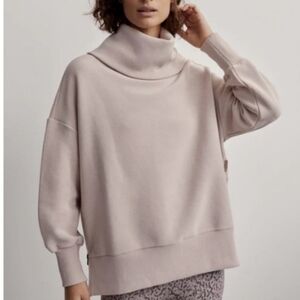 Varley Soft Beige Turtleneck Sweater